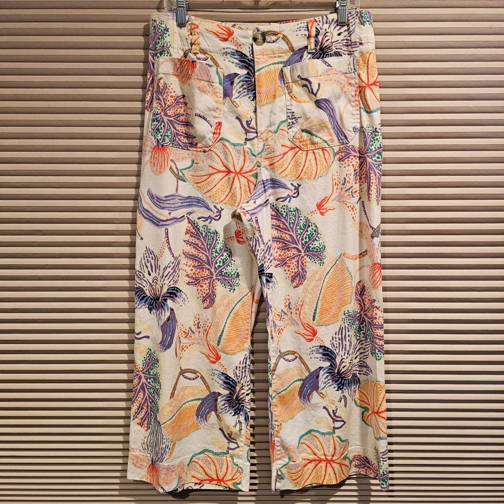Maeve Anthropologie Sarah‎ Gordon The Colette Tropical Linen Blend Pants 31P